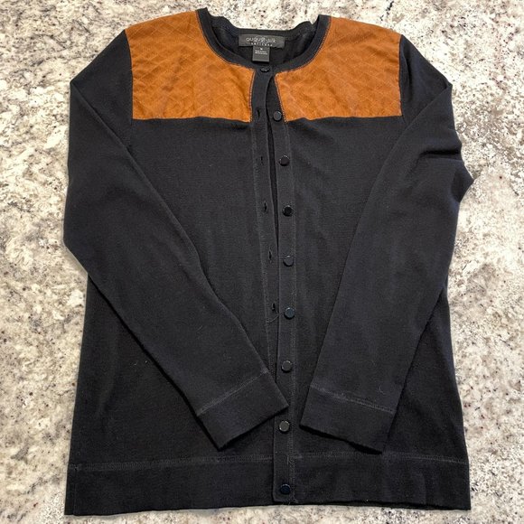 August Silk Heritage - Size Medium - Cardigan Sweater - Black/Brown - Picture 4 of 8